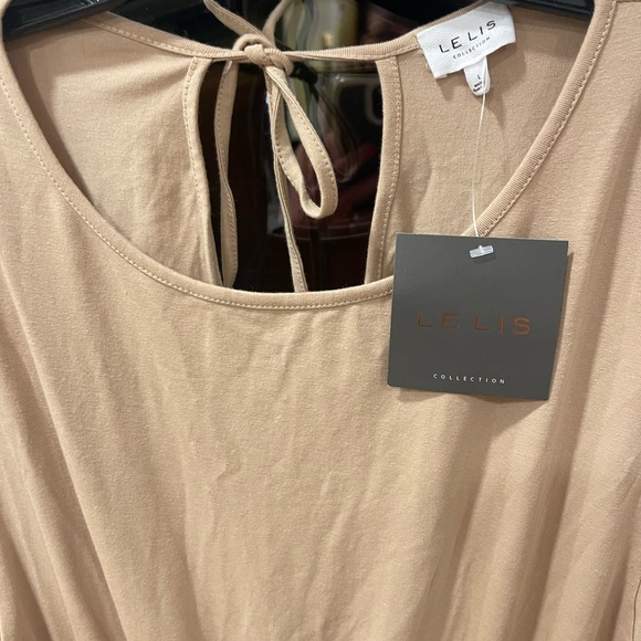 Le Lis Tan Drawstring Waist Jumpsuit NWT - Picture 9 of 11